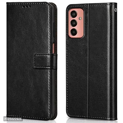 Rich Cell Shockproof Vintage Flip Back Cover For Samsung M13 4G - Black-thumb0