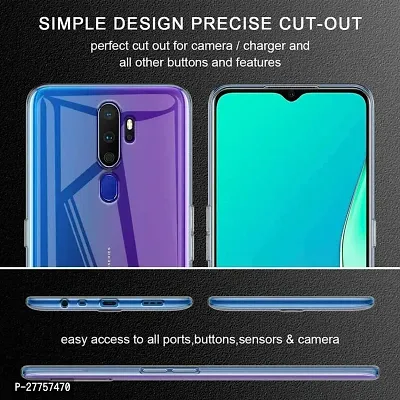 RichCell Soft Silicone|Perfect Fitting Hybrid Edge to Edge Side Protection Transparent Back Cover for Oppo A9 2020-thumb3