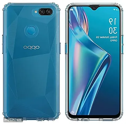 RichCell Soft Silicone|Perfect Fitting Hybrid Edge to Edge Side Protection Transparent Back Cover for Oppo F9 Pro