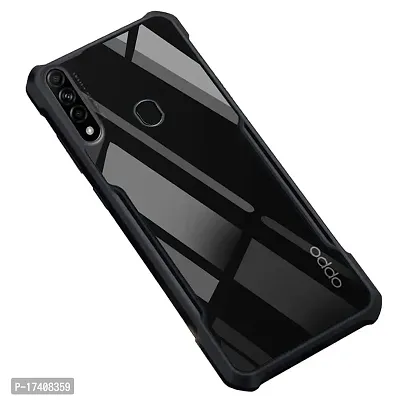 Rich Cell Shockproof Crystal Clear Eagle Back Cover With 360 Protection for Oppo A31 - Black-thumb0