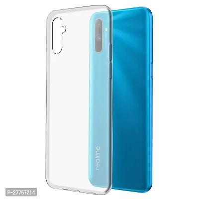 RichCell Soft Silicone|Perfect Fitting Hybrid Edge to Edge Side Protection Transparent Back Cover for Realme C3-thumb0