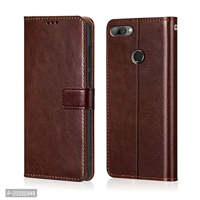 Rich Cell Shockproof Vintage Flip Back Cover For Honor 9 Lite - Brown-thumb0