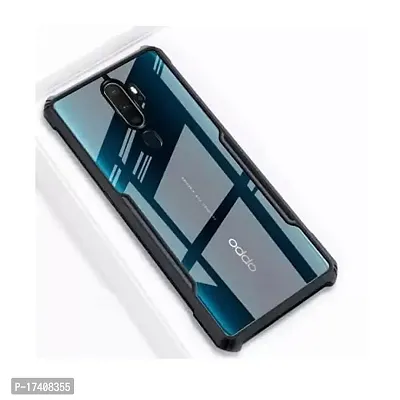 Rich Cell Shockproof Crystal Clear Eagle Back Cover With 360 Protection for Oppo A9 2020 - Black