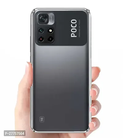 RichCell Soft Silicone|Perfect Fitting Hybrid Edge to Edge Side Protection Transparent Back Cover for POCO M4 Pro-thumb3