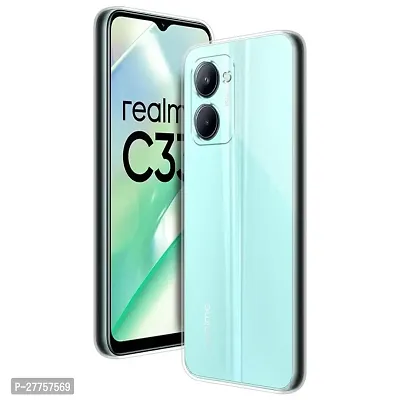 RichCell Soft Silicone|Perfect Fitting Hybrid Edge to Edge Side Protection Transparent Back Cover for Realme C33 2023-thumb2