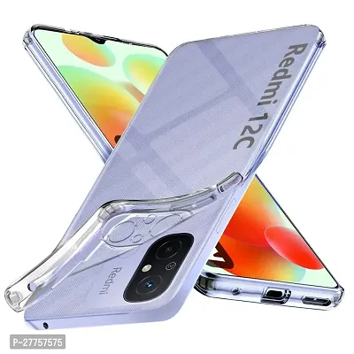 RichCell Soft Silicone|Perfect Fitting Hybrid Edge to Edge Side Protection Transparent Back Cover for Redmi 12C-thumb0