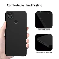 Cute Click Soft Silicone Slim Matte Liquid Silicone TPU | Shockproof Slim Back Cover Case for Redmi 9C  - Black-thumb3