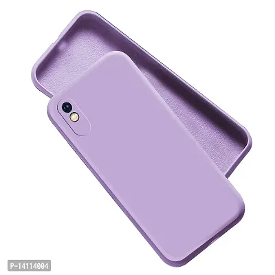 Cute Click Soft Silicone Slim Matte Liquid Silicone TPU | Shockproof Slim Back Cover Case for Redmi 9A  - Purple