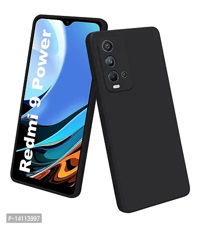 Cute Click Soft Silicone Slim Matte Liquid Silicone TPU | Shockproof Slim Back Cover Case for Mi 9 Power  - Black