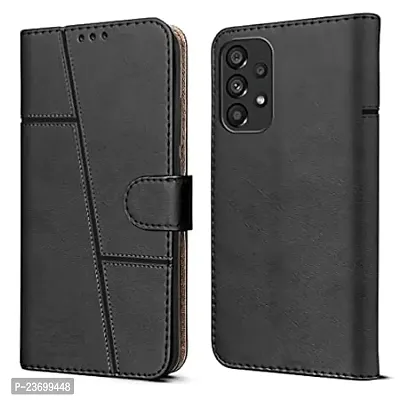 Rich Cell Shock Proof Vintage Flip Back Cover for Samsung Galaxy A53 5G - Black