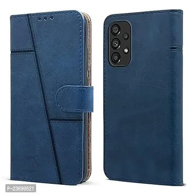 Rich Cell Shock Proof Vintage Flip Back Cover for Samsung Galaxy A53 5G - Blue