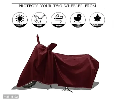 HIRANKI : Two Wheeler - Motercycle  Bike and Scooty  Cover For   HONDA CBF Stunner with Water-Resistant and Dust Proof Premium 190T Fabric_Brown-thumb3