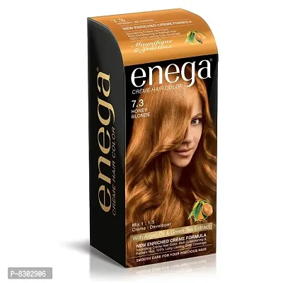 Enega nourishing no ammonia honey blonde cream hair color with argon oil green tea extract 120ml