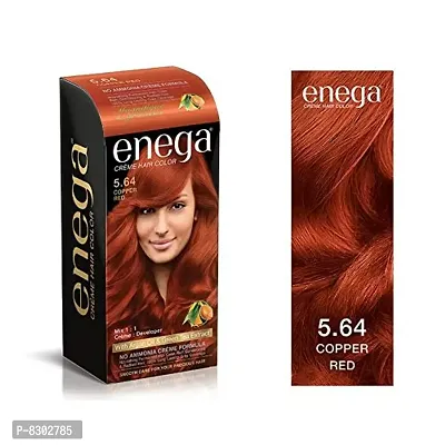 Enega nourishing no ammonia copper red cream hair color with argon oil green tea extract 120ml-thumb2