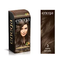Enega nourishing no ammonia dark brown cream hair color with argon oil green tea extract 120ml-thumb1