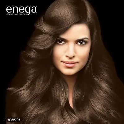 Enega nourishing no ammonia dark brown cream hair color with argon oil green tea extract 120ml-thumb3