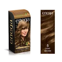 Enega nourishing no ammonia light brown cream hair color with argon oil green tea extract 120ml-thumb1