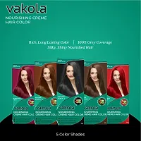 Vakola nourishing  Natural Black cream hair color with rich almond oil  aloe Vera extract - 100ml (Pack of 10)-thumb4