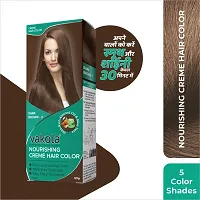Vakola nourishing  Dark Brown cream hair color with rich almond oil  aloe Vera extract - 100ml (Pack of 10)-thumb3