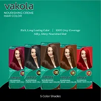 Vakola nourishing  Dark Brown cream hair color with rich almond oil  aloe Vera extract - 100ml (Pack of 10)-thumb4