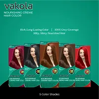 Vakola nourishing  Natural Brown cream hair color with rich almond oil  aloe Vera extract - 100ml (Pack of 10)-thumb3