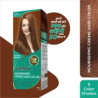 Vakola nourishing  Natural Brown cream hair color with rich almond oil  aloe Vera extract - 100ml (Pack of 10)-thumb4