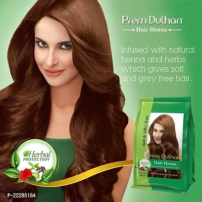 Prem Dulhan Hair Henna Natural Henna Based Hair Color |Natural Brown| -125gm (Pack of 1)-thumb4