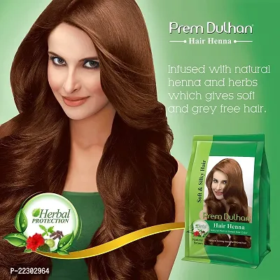 Prem Dulhan Hair Henna Natural Henna Based Hair Color |Natural Brown| -125gm (Pack of 2)-thumb5