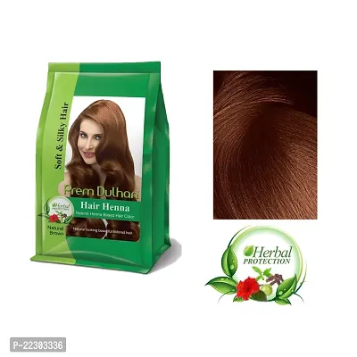 Prem Dulhan Hair Henna Natural Henna Based Hair Color |Natural Brown| -125gm (Pack of 10)-thumb3