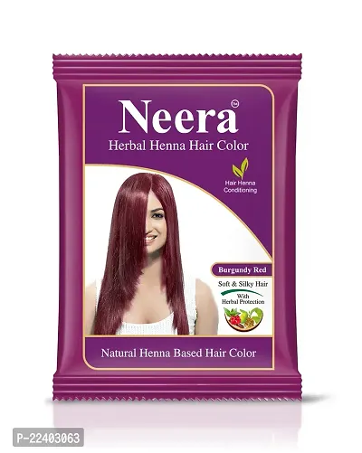 Neera Harbal No Ammonia Long Lasting Natural Henna Based Hair Color for Men And Women 15 GRM (Pack of 50) (Burgundy Red)-thumb5