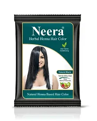 Neera Harbal No Ammonia Long Lasting Natural Henna Based Hair Color for Men And Women 10 GRM (Pack of 50) (Natural Black)-thumb3