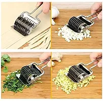 Marhaba traders Spaghetti Cutter, High Grade Stainless Steel Noodle Lattice Roller Docker Dough Cutter Pasta Spaghetti Maker for Kitchen Cooking Tools-thumb3