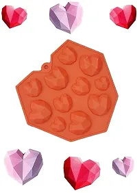 3D Silicone 11 Cavities Heart Shape Geometry Pinata and Round Bubble Chocolate Molds, Set of 2 Gummies, Ice , Jelly, Fondant Sugarpaste Cake Decoration Cupcakes Decorating Tool-thumb4