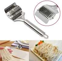 Marhaba traders Spaghetti Cutter, High Grade Stainless Steel Noodle Lattice Roller Docker Dough Cutter Pasta Spaghetti Maker for Kitchen Cooking Tools-thumb4