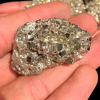 Combo of Original Pyrite Pendan / Locket and Natural Pyrite Raw/Rough Cluster 3050- Gram for Wealth Finance Healing/Vastu/Gifts, Money, Wealth, Prosperity Attracts Business Luck Natural Pyrite Harness-thumb1