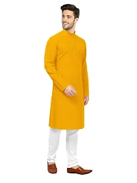 Solid Plain Kurta Set (38, Mango)-thumb2