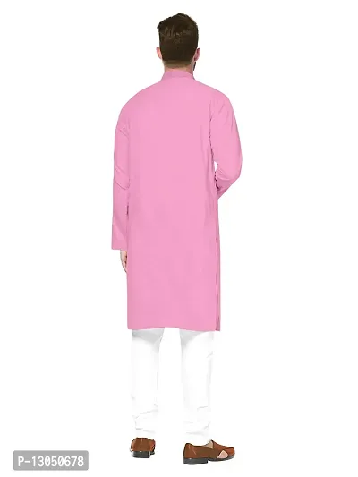 MODISH Solid Plain Kurta Set (42, Light Pink)-thumb4