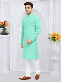 MODISH Solid Plain Kurta Set (38, SEA Green)-thumb1