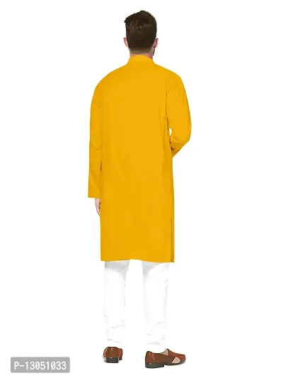 Solid Plain Kurta Set (38, Mango)-thumb4