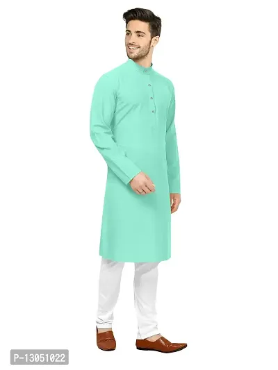 MODISH Solid Plain Kurta Set (38, SEA Green)-thumb3