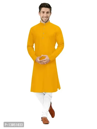 Solid Plain Kurta Set (38, Mango)