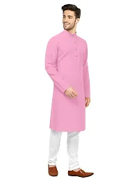 MODISH Solid Plain Kurta Set (42, Light Pink)-thumb2