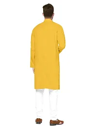 MODISH Solid Plain Kurta Set (38, Yellow)-thumb3