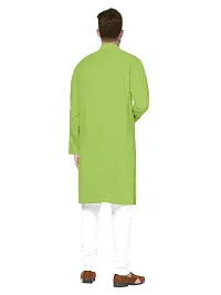 MODISH Solid Plain Kurta Set (40, Parrot Green)-thumb3