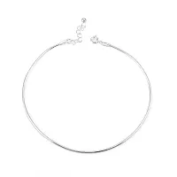 DHRUVS COLLECTION 925 Pure Silver Plain Threaded Snake Pattern Anklet (Payal) in Pure 92.5 Pure Sterling Silver for Girls  Women-thumb2