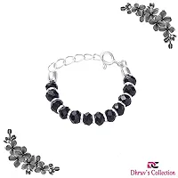 DHRUVS COLLECTION Exclusive Pair of 925 Pure Silver Nazariya Bracelet/Kangan/Kade/Bangle For Lord Krishna/Ladoo Gopal/Radha Rani For Hands and Legs (Size - 6 to 10, Black)-thumb4