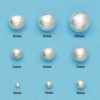 DHRUV COLLECTION Ball Design 925 Pure Sterling-Silver Stud Earrings for Boys  Girls (2 mm)-thumb3