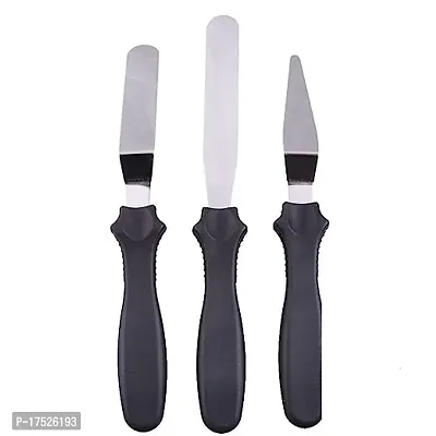 nbsp;3-In-1 Multi-Function Stainless Steel Cake Icing Spatula Knife Multi Color Set Of 3-Pcs
