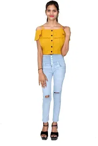 ANJELINO Women's Regular Fit Casual Stylish Elegant Trendy Latest Styles | Tops & Tunics for Womentop-NVO3#8810_M-thumb3