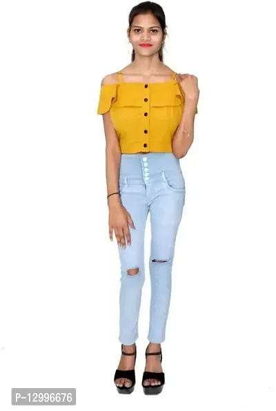 ANJELINO Women's Regular Fit Casual Stylish Elegant Trendy Latest Styles | Tops & Tunics for Womentop-NVO3#8810_M-thumb4
